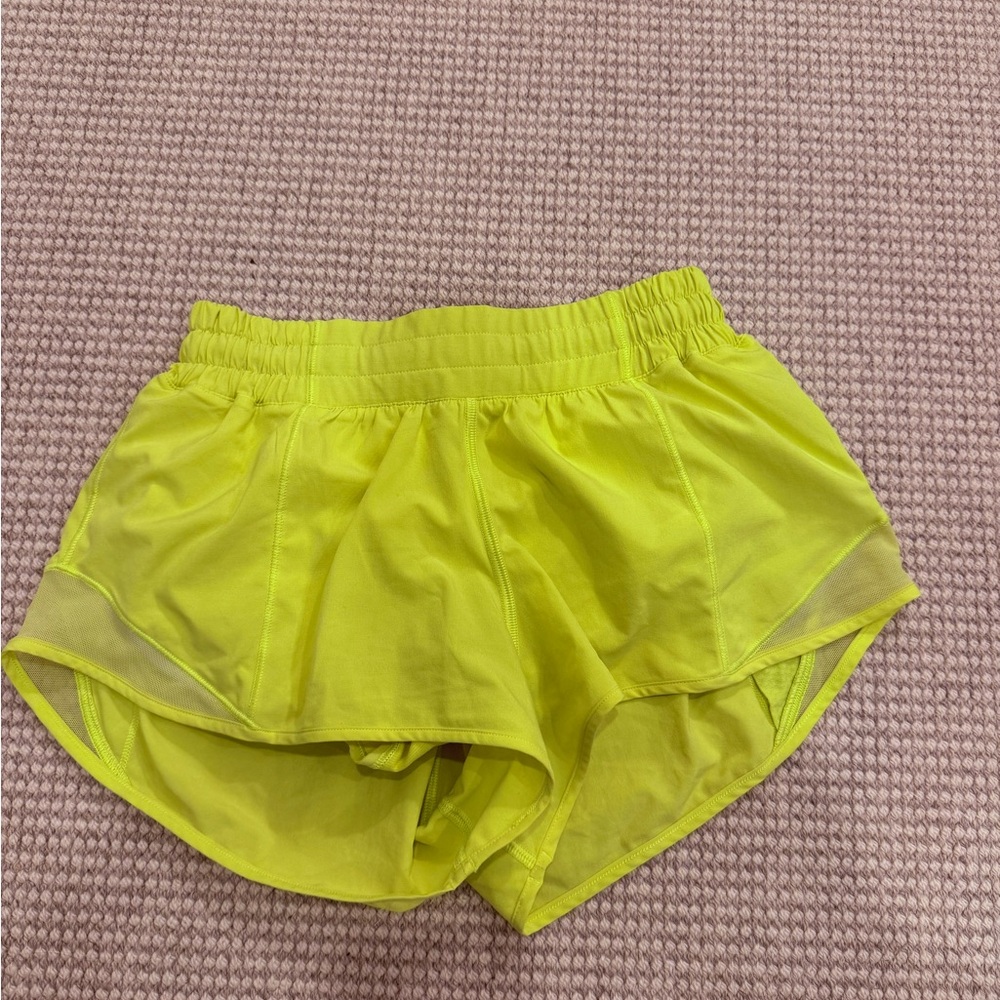Lululemon Athletica Bright Yellow Athletic Shorts